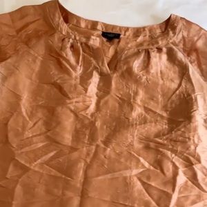 salmon color Talbots blouse